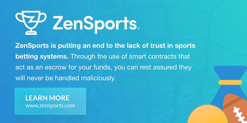 VIPPlayTN's tweet photo. ZenSports is putting an end to the lack of trust in sports betting systems. See how at: https://t.co/NRGcX16MZV 
#Blockchain #Crypto #Sport https://t.co/MiGQ7TCynH