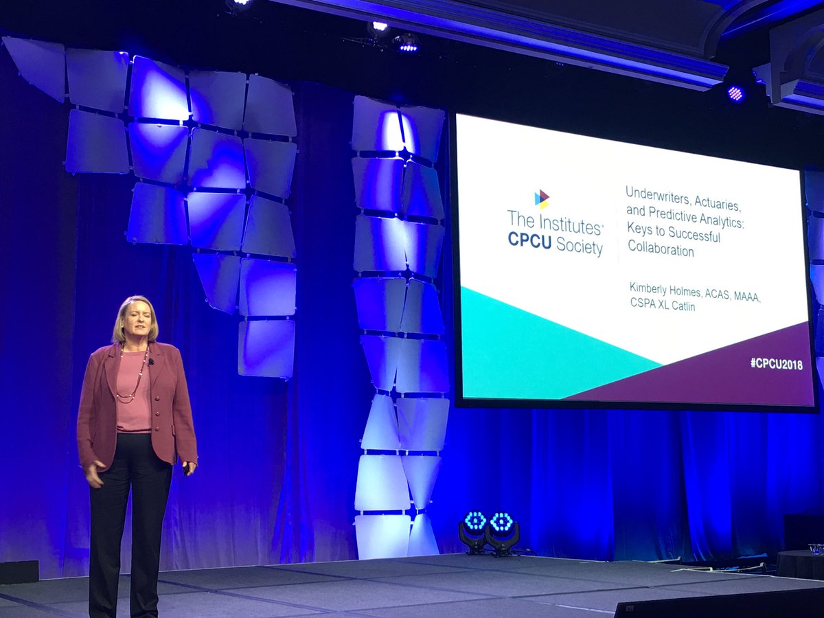 Claims partners with underwriting &amp; actuary to provide data for rate modeling on a regular basis. In short, claims is a lifeline of data for our partners in underwriting and actuary. Make sure the data we provide is relevant and timely! #CPCU2018 #CPCUChampion