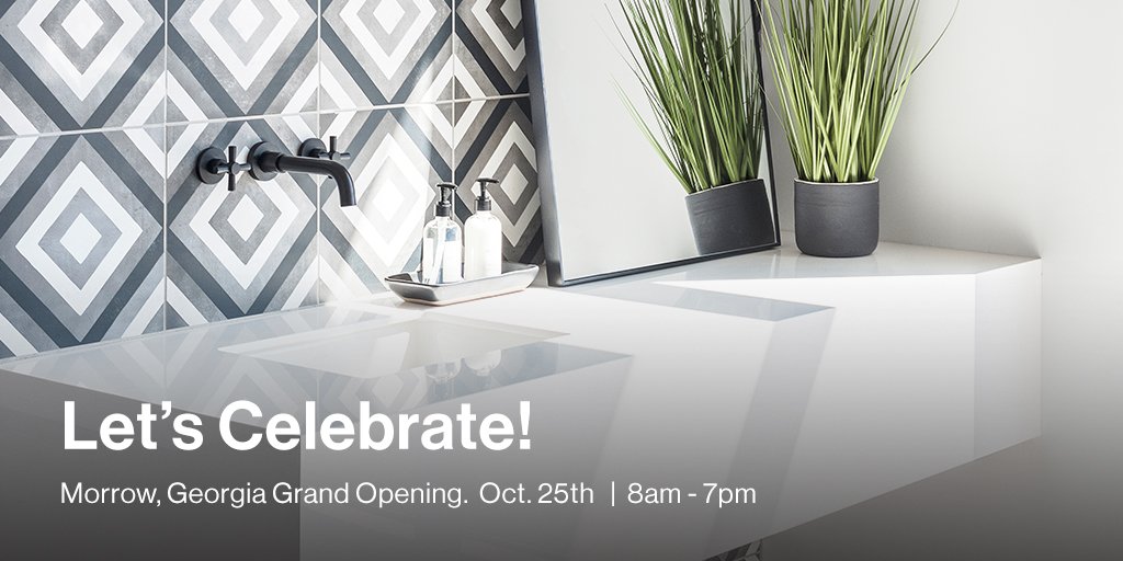 BedrosiansTile's tweet photo. Join us for the Grand Opening of our 54,000 s/f showroom in Morrow, Georgia! October 25th from 8am to 7pm, with happy hour between 3pm to 7pm! 1987 Mt. Zion Rd. https://t.co/N01aMUmtnX