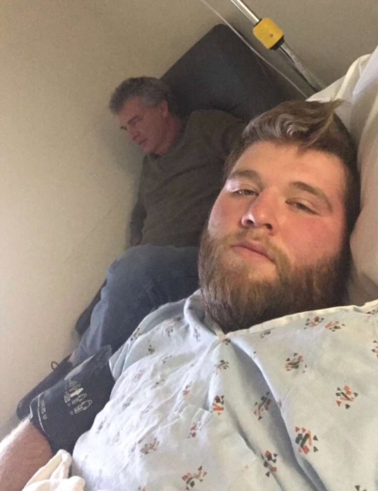 theJcraw's tweet photo. From just days before we found out you had cancer to today..  It’s been quite a journey. I can honestly say you are the biggest inspiration in my life. Your story will help so many. 

I can’t wait to see that beard again😁 

MY BROTHER IS CANCER FREE YALLLLL !!!!!! https://t.co/64f5MEdM4i
