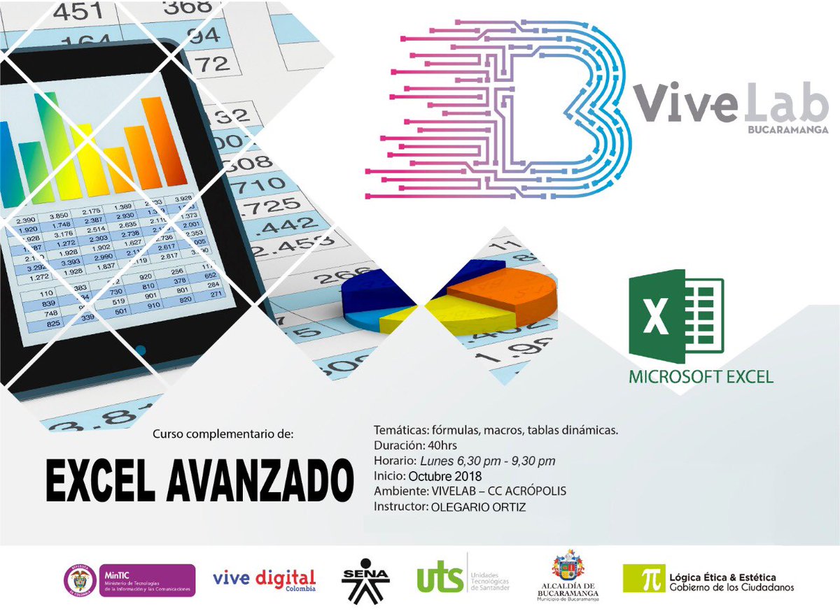 Victorvivelab's tweet photo. Mira la oferta de formación que tiene VIVELAB - BUCARAMANGA para cerrar el 2018, no te quedes por fuera, solo 25 cupos por curso. inscríbrete ahora mismo en : https://t.co/1qNVnzHyDB @torumedia @SergioCajiasL @UIS @udes_oficial @egresadouteista @UnidadesUTS  @Mapaver https://t.co/G7lbrGaDl7