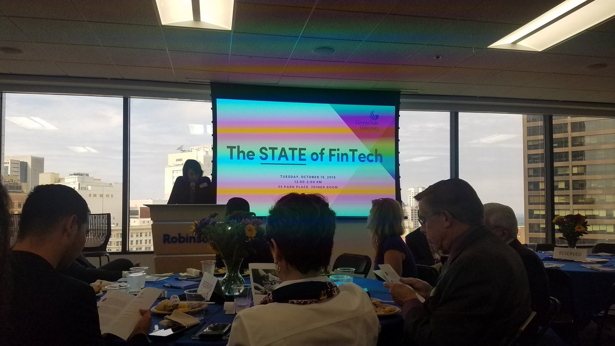 GeorgiaLawDavid's tweet photo. Enjoyed attending the State of #Fintech @GeorgiaState.  Great job by the State of Georgia Board of Regents creating the Fintech Academy. https://t.co/9rSVYLwjAL