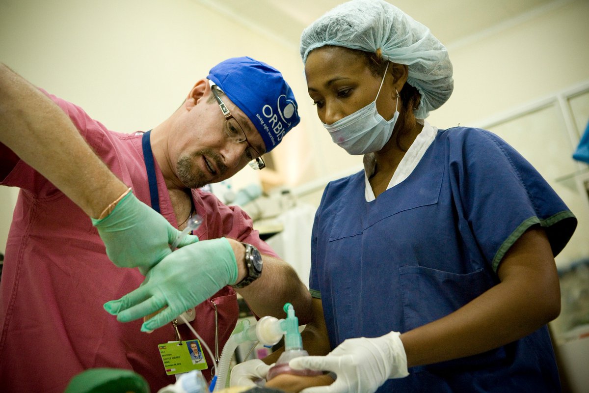 OrbisIntl's tweet photo. “Every parent wants to know their child will be safe during surgery. That’s why we are doing what we do at Orbis to transfer safe anesthesia skills and knowledge to local anesthetists around the world." Dr Andrew Choyce, Staff Anesthesiologist #WorldAnaesthesiaDay. 🙏💉 👀✈️ https://t.co/jrRCI5pVgu