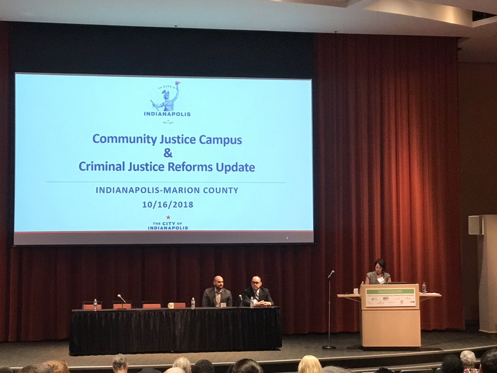 IndyReentry's tweet photo. Breakout 2 Session: Criminal Justice Reform - Updates from the City of Indianapolis 

 Andy Mallon discusses the function of the Community Justice Campus. 
#indyreentry https://t.co/he9k0bY4NK