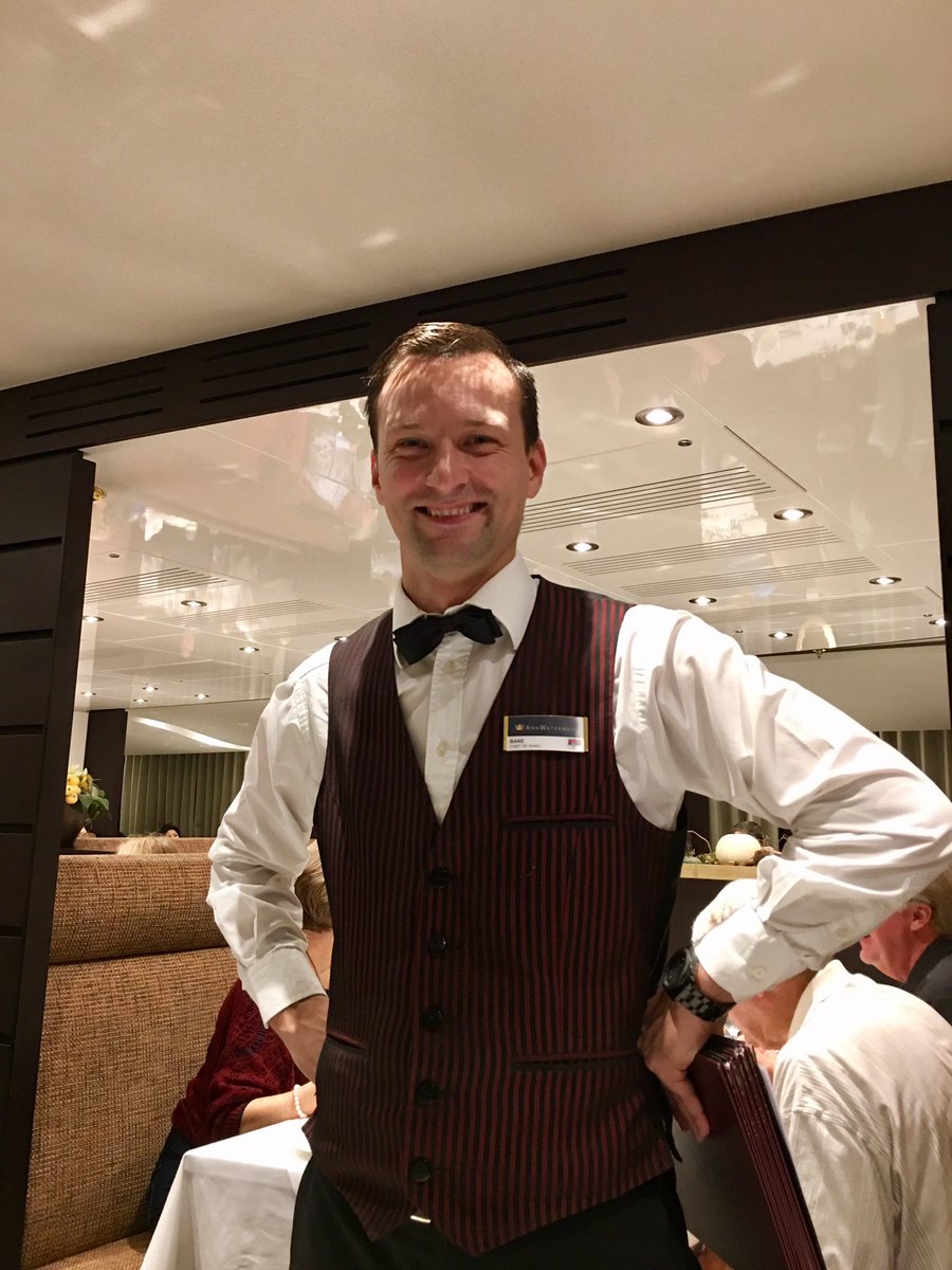 kelleyaus's tweet photo. Loving our dining experiences on @AmaWaterways AmaLea! Bane is too notch and a great brand ambassador! #neverhangry #amawaterways https://t.co/DYK3dHzDE3