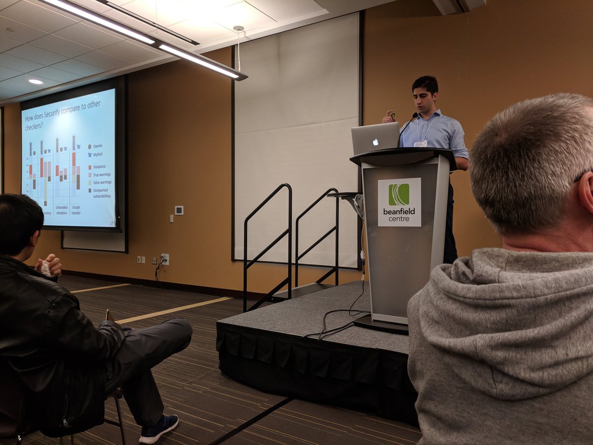 ptsankov's tweet image. The #ccs2018 talk on Securify is done.