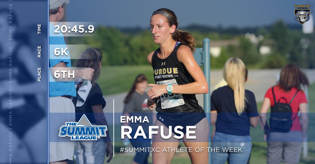 TheSummitLeague's tweet photo. They have done it again. @GoJacksTFXC's Chase Cayo and @MastodonTFXC's Emma Rafuse receive #SummitXC Athlete of the Week awards for the second week in a row! #ReachTheSummit https://t.co/QSfRZosWgO