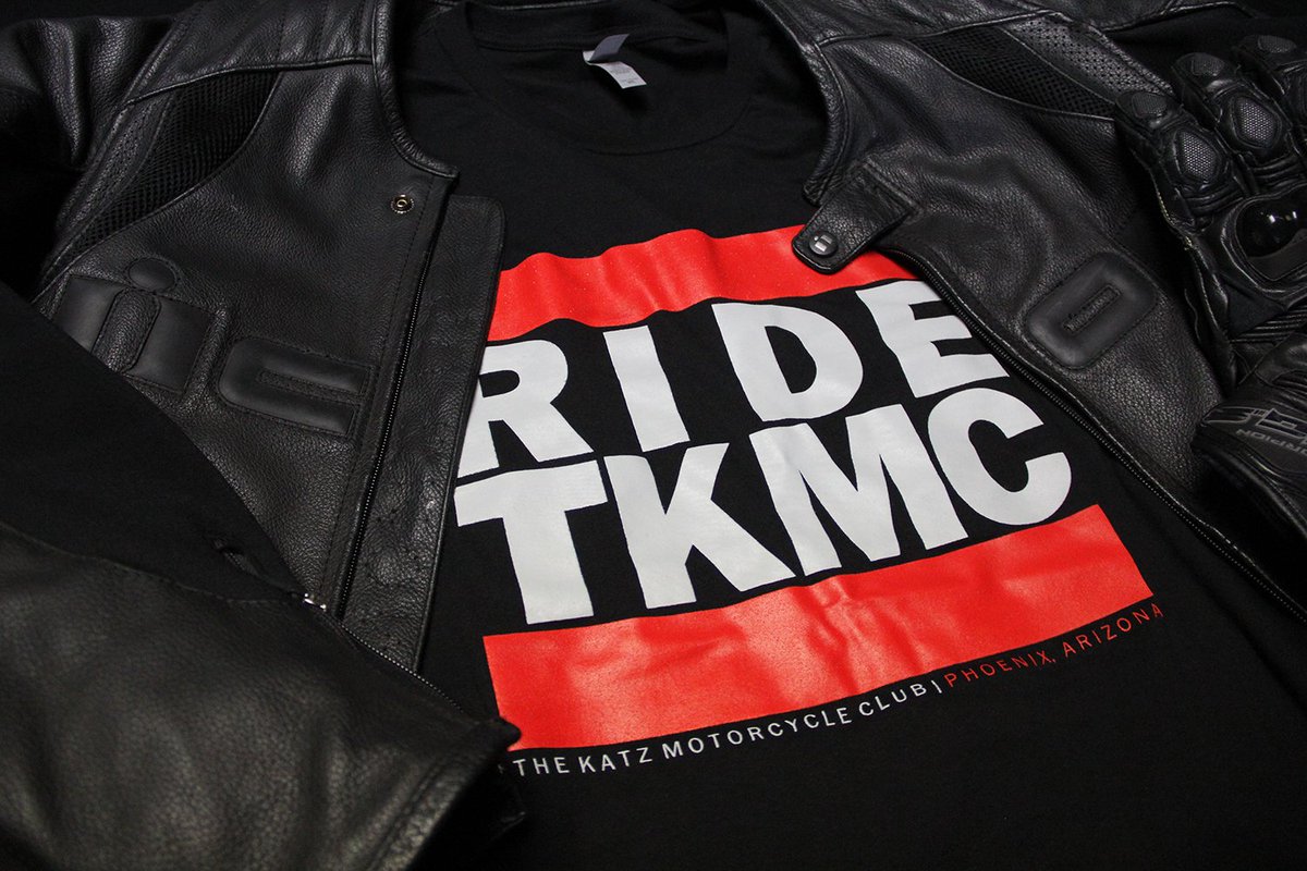 TheKatzphx's tweet photo. T-Shirt Tuesdays | "RIDE TKMC" Supporter shirts are available again in all sizes. Message us to have yours delivered. #support #tkphx #tkmc #bikelife #motorcycleclub tshirttuesdays https://t.co/G3utJbedeE