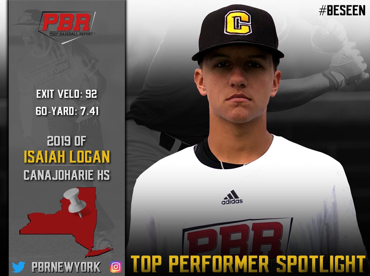 PrepBaseballNY's tweet photo. Top Performer Spotlight: 2019 OF Isaiah Logan (Canajoharie HS).. athletic corner OF w/ above average bat-speed, consistent ability to drive baseball >> @DanCevette w/ his take > https://t.co/hZLPMSif0p @CoachJed @Isaiah7Logan_ https://t.co/9jEP1335fk