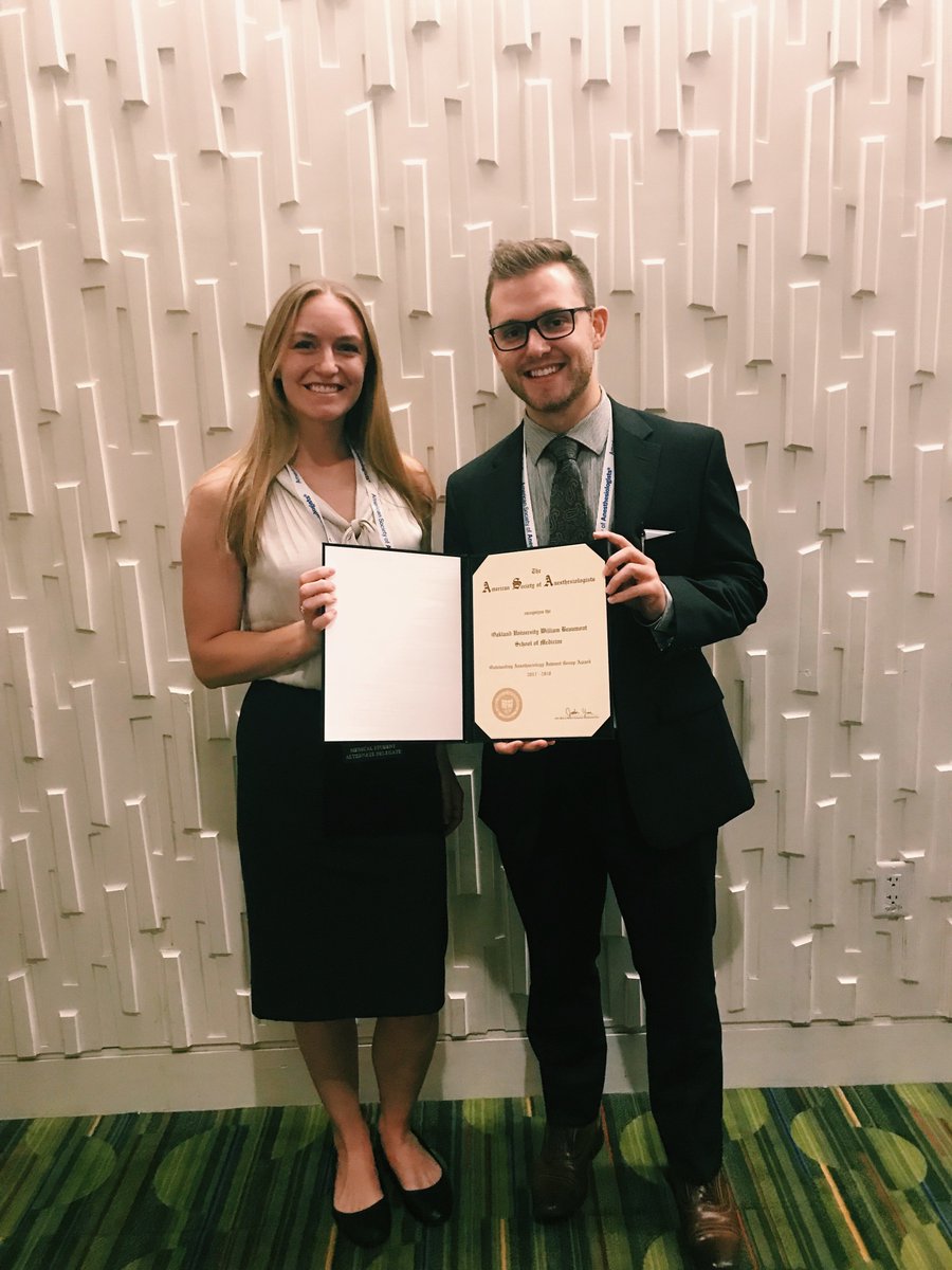 AIG_OUWB's tweet photo. We are proud to announce that we were chosen to receive the 2018 Outstanding Anesthesiology Interest Group Award. This is the second year in a row that we have been chosen to receive this award! https://t.co/MP0IPmKQKk