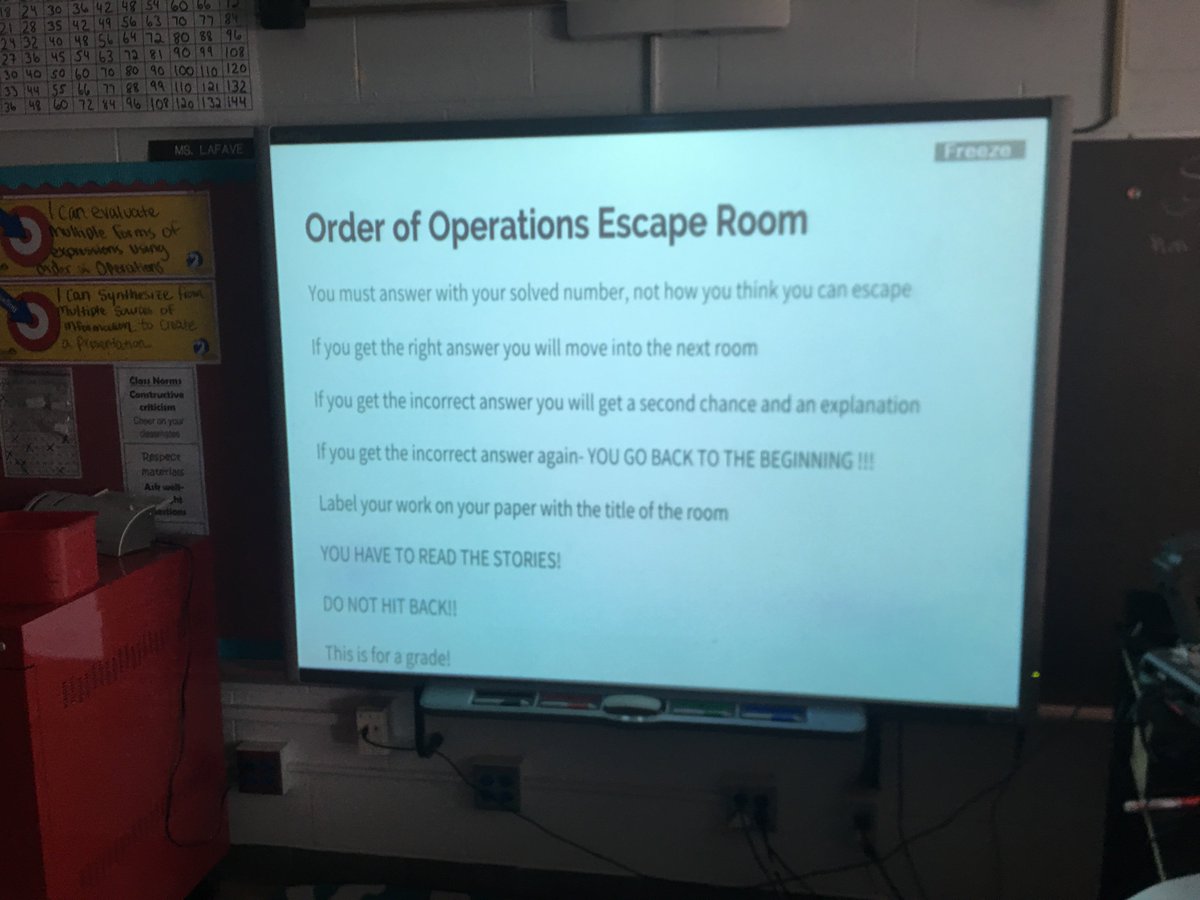 BlueLickLions's tweet photo. Students in the 5th grade participate in an escape room activity and move through rooms by solving math problems using the order or operations. Students have never been more excited to do math!@JCPSAsstSuptES2 @JCPSKY https://t.co/m7Olo7Tb8y