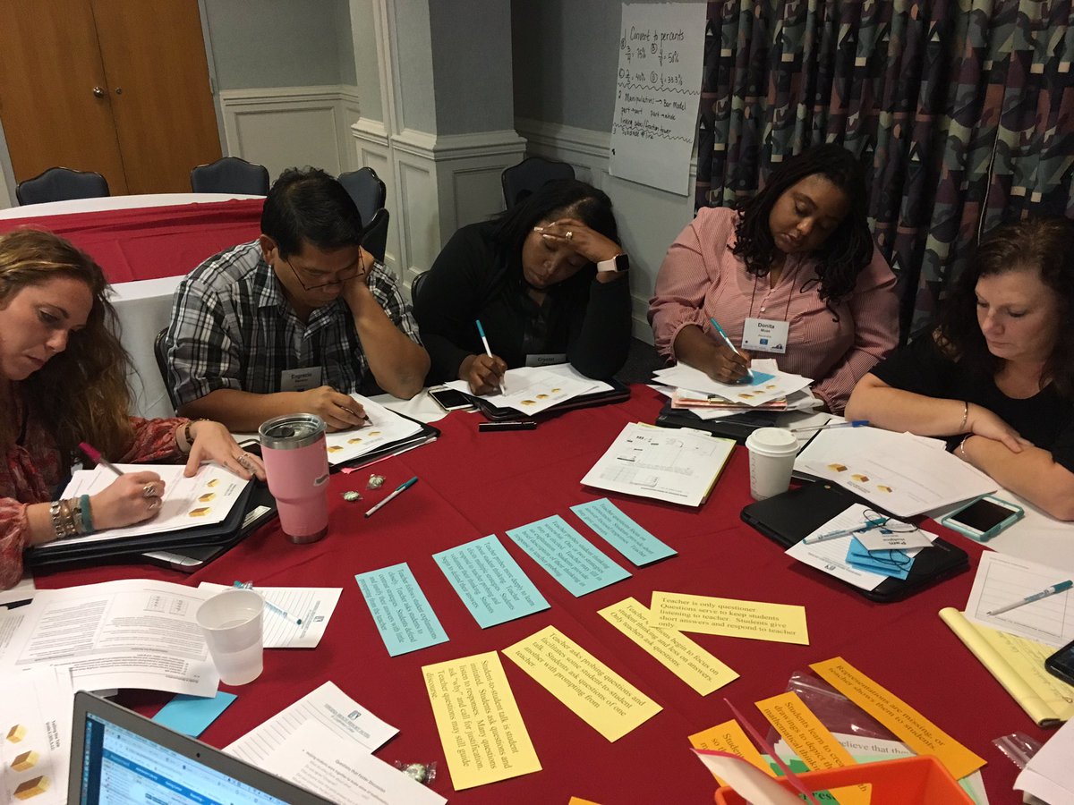 mathcoachjones's tweet photo. Noticing and wondering while working on the “Telling the Tale Task” #VDOE2018MathInstitute https://t.co/Sd7hGTgUu9