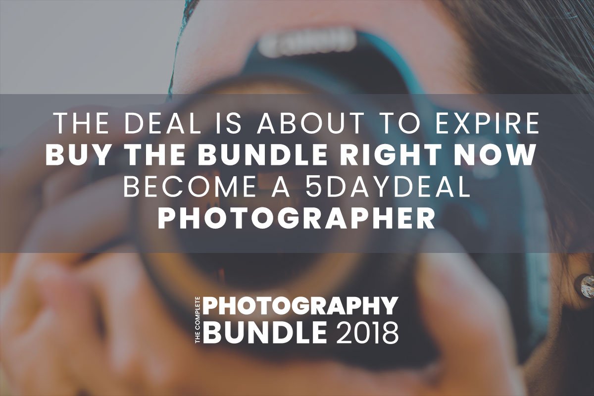 😁 Hello photography fans! Today is the *Last Chance* to get yourself this year's Complete Photography Bundle from 5DayDeal. Deal closes at noon Pacific today! 📢 Check the deal page here: bit.ly/2ynoCea #photography #education
