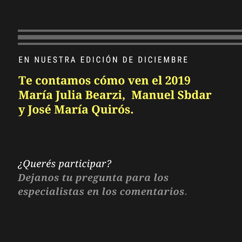 PYMESrevista's tweet photo. ¿Cómo viene el 2019 para las #Pymes? Dejanos tu pregunta para la Edición Especial de Diciembre 👇 https://t.co/d3on7KJG2p