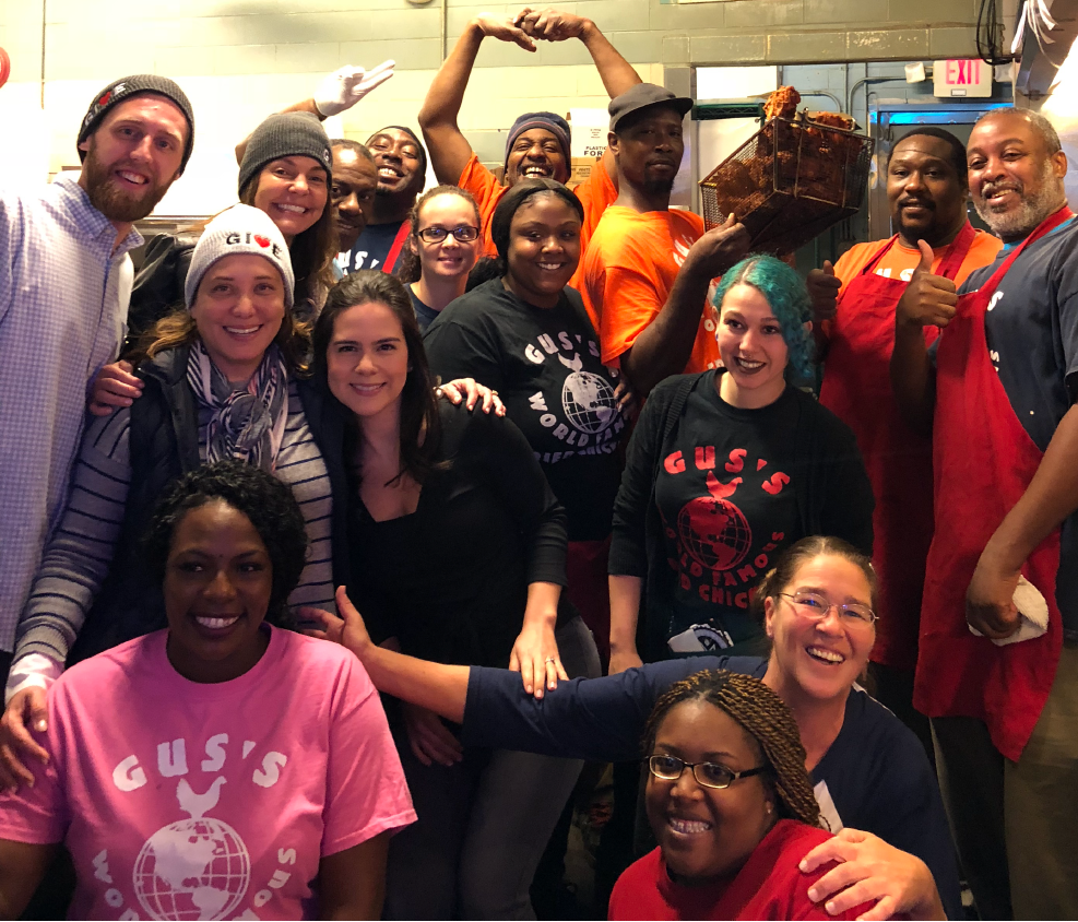 cohengive's tweet photo. A big "thank you" to our friends at @GusFriedChicken in downtown Memphis for being gracious hosts as we visit Tennessee on our #GivingTour! #CohenGive #LoveTheGive #RandomActsofKindness https://t.co/MXyfEDeYh1