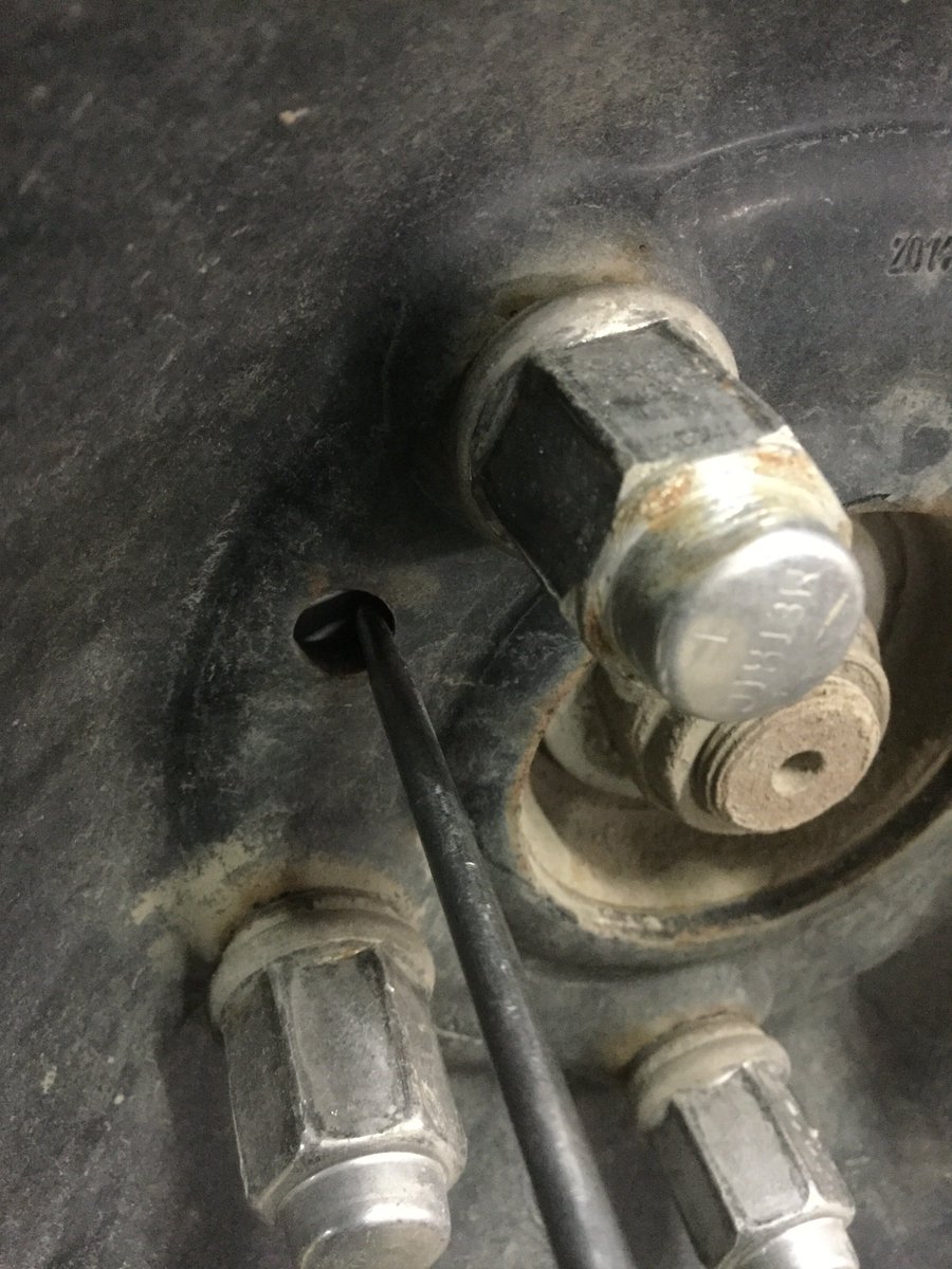 AutomotiveJedi's tweet photo. Please be careful when fitting wheels to your vehicle. This used set was installed by a Client, who then noted a vibration in the vehicle. The center is too small, so the rim is sitting out and is now bent. Scary stuff. Glad the Client made it here without having one fall off. https://t.co/wAfh5JbMb5