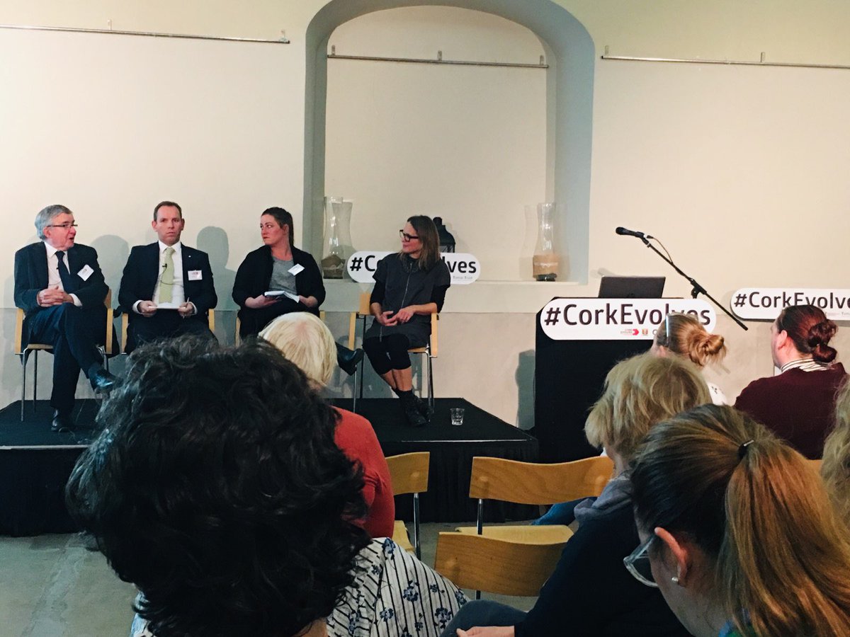 CBA_cork's tweet photo. Very interesting panel discussion taking place @stpeterscork tonight for #corkevolves talking about the challenge of achieving the culture shift away from traditional housing models and 'front doors' to apartments and public spaces. https://t.co/Qhhjb1GvPa