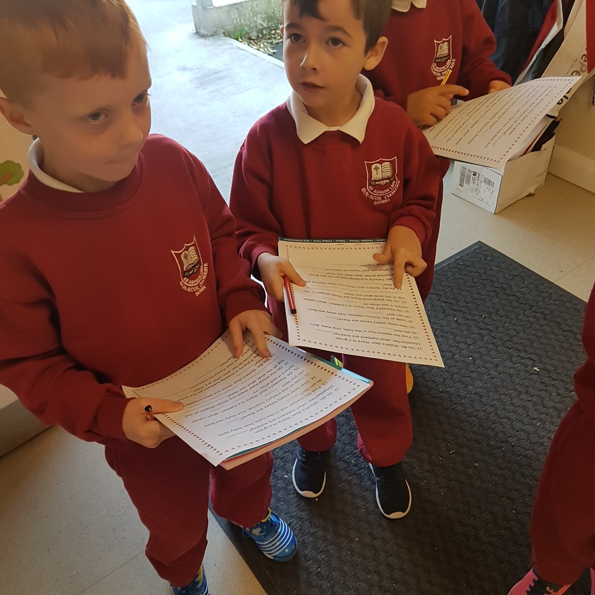 StConaires's tweet photo. A great start to Maths Week here in St. Conaire's! #mathsweek2018 #mathstrails #matasarang #readysetgo https://t.co/Fo8wRTEox7