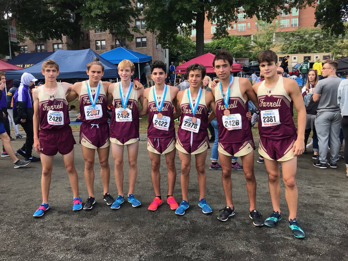 FarrellAthl's tweet photo. The cross country team competed in the Manhattan College Invitational over the weekend. This invitational is one of the most competitive meets in the northeast. To read about how the squad competed click the link 🔽 https://t.co/GA4eLKj2Pm #farrellathletics #farrellxc #virfidelis https://t.co/n7Fv3wqsFt