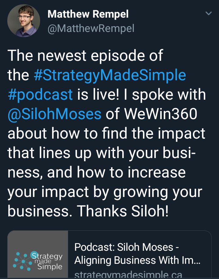 SilohMoses's tweet photo. ::: PODCAST ALERT ::: ๐ฅ
Thank you #StrategyMadeSimple #Podcast and Matthew for such a great interview.
LISTEN ๐ to this interview by clicking the link below.
๐
https://t.co/8fFIZoSz66
And visit ๐
https://t.co/s6JFUm3MGB
#WeWin360
#SocialGood #Business
#Consultant #DoGood https://t.co/x0zN9BadHC