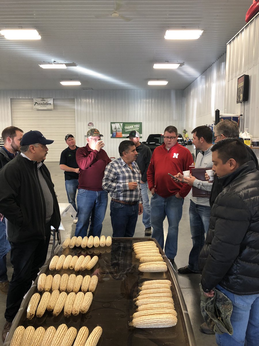 USGC_MEXyLtA's tweet photo. #corn buyers from Mexico from @USGC #ExEx18 team engage with Nebraska farmers for #trade in the near future. Thanks @NECornBoard for setting outstanding meetings. #ExportExchange https://t.co/4x754ba5oM
