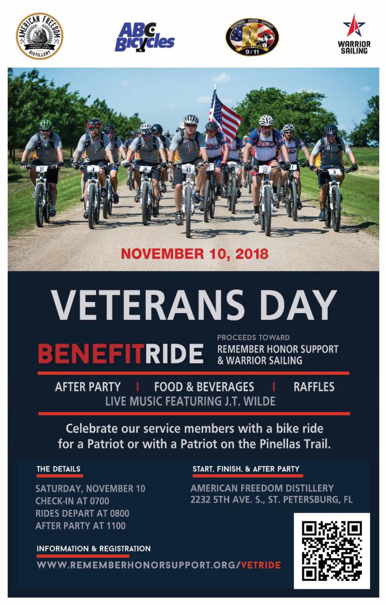 RememberHonor's tweet photo. Cycle with Remember Honor Support to Celebrate Veteran?s Day Weekend on Nov. 10th! Regist... https://t.co/rbBxDhIRIK https://t.co/wSjOV11Jar