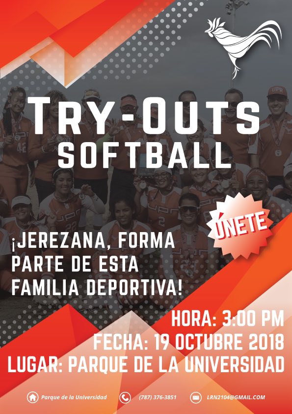 uprsoftball's tweet photo. 🚨TRY-OUTS🚨

¿Quieres formar parte delequipo de Softball de la @uprrp? 

Te convocamos este proximo viernes.. 

Detalles ⬇️⬇️⬇️ https://t.co/ArAKF00WU5