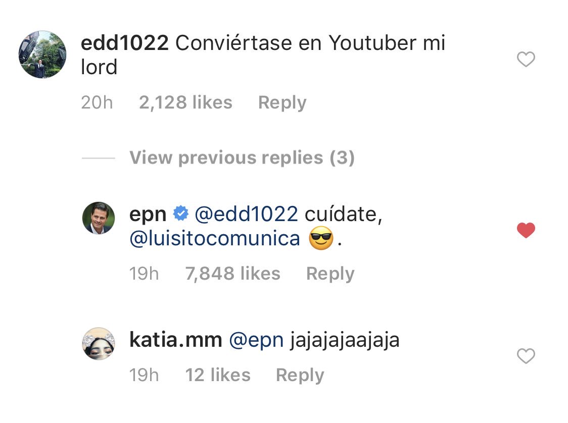 LuisitoComunica's tweet photo. CONFIRMADO: El Presidente Peña Nieto se hará YouTuber y viene con todo. Jajajaja! Grande @EPN 🤣❤️ https://t.co/odwYqglhlD