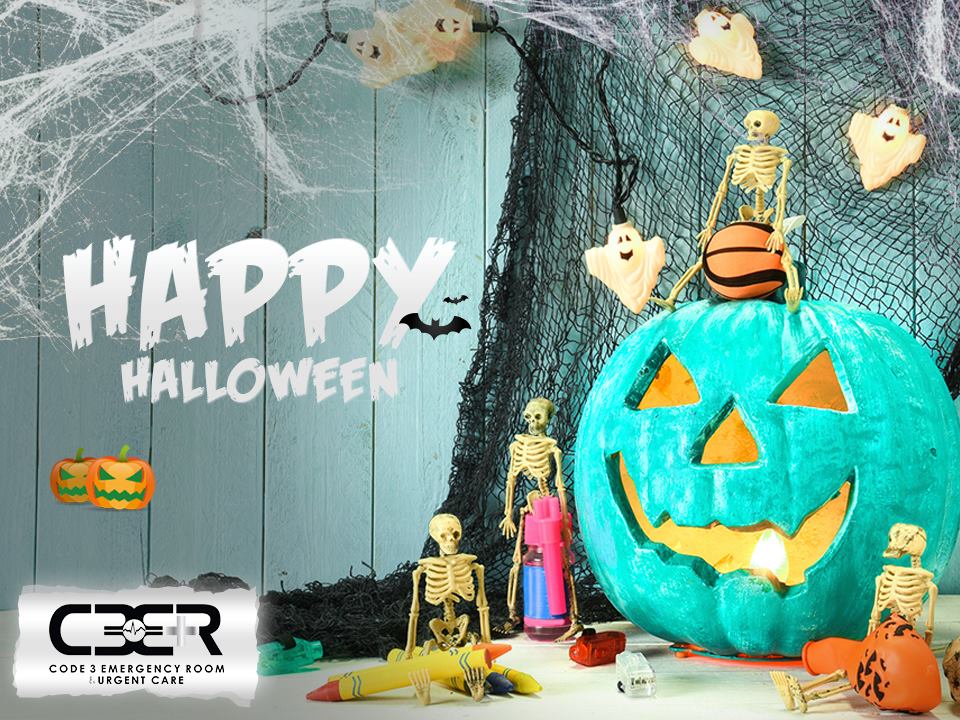 code3ER's tweet image. Happy Haunting from @code3ER Little ones w/life threatening allergies can bring candy by any Code 3ER or Urgent Care to have their bags checked by our staff bw 10/25-11/2. They can trade their candy for non-edible treats at all our locations! #tealpumpkinproject #code3