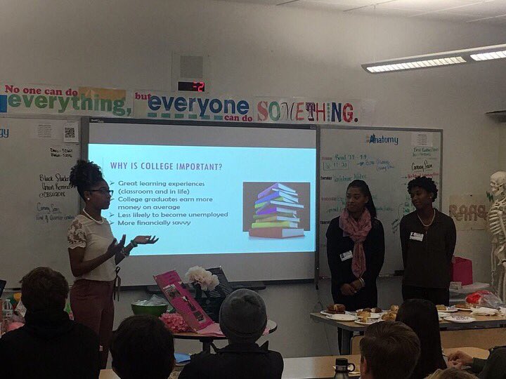 TauPhiAKA's tweet photo. Episode 3 of PINK•ish, “If You’re Reading This It’s Too Late #CAP” this morning consisted of Tau Phi attending Cleveland High School to discuss the importance of the College Admissions Process✏️📚 #TauPhiAKA #NMAKAs #AKAUG #Excellence #SkeeWeek2018 #SensationalSouthCentral https://t.co/jGfNZX0M2o