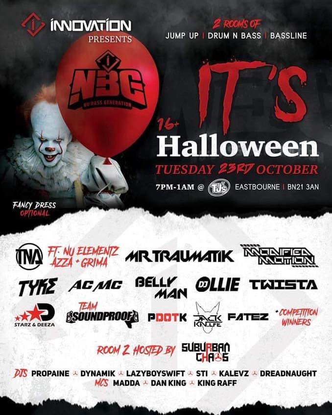 team_soundproof's tweet photo. Catch #teamsoundproof playing at this event. Get yourselves to Eastbourne on 23rd October. Not one to be missed 👊👊 @SuperTmcDnB @Swifty_Dj @DnBSource @innovationdnb https://t.co/vjUuK8hqJe