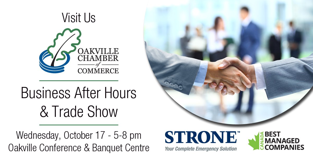 STRONEHQ's tweet photo. Looking forward to the @OakvilleChamber Business After Hours &amp; Trade Show on Wednesday night at the Oakville Conference &amp; Banquet Centre. Stop by our booth from 5-8 pm for swag, treats, games, and good conversation! https://t.co/3O8yYs0KBs