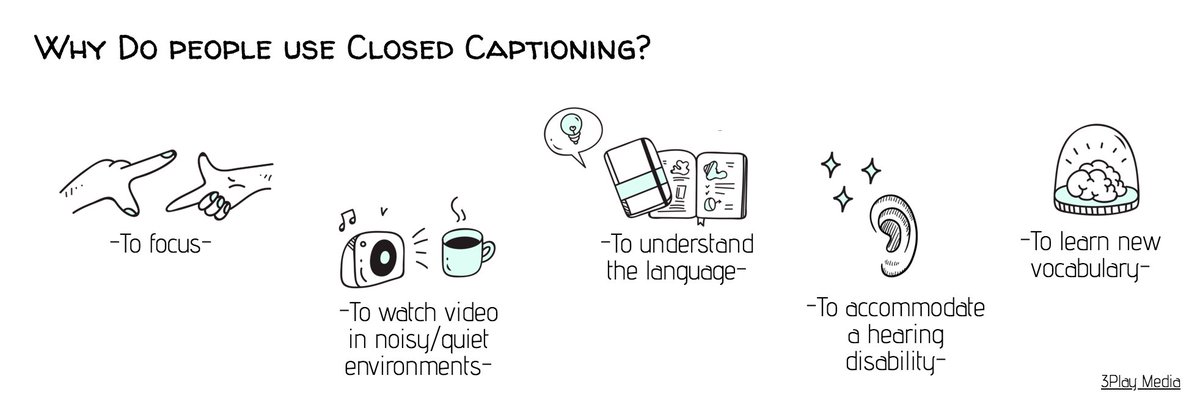 3playmedia's tweet image. Accessible content is beneficial for all. buff.ly/2GUg7tT

#a11y