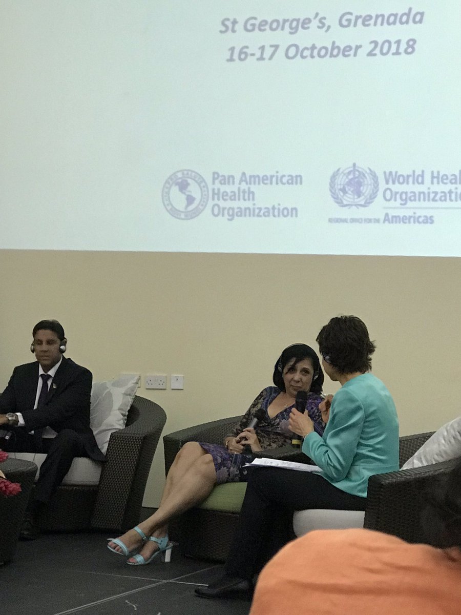 DrJoyStJohn's tweet photo. Ralitsa Vassileva leads the First Ministerial panel discussing EMPOWERMENT at the Global Conference on Health and Climate Change SIDS Initiative @WHO @PAHOCaribbean #ClimateActionNow https://t.co/tFsJAebBw2