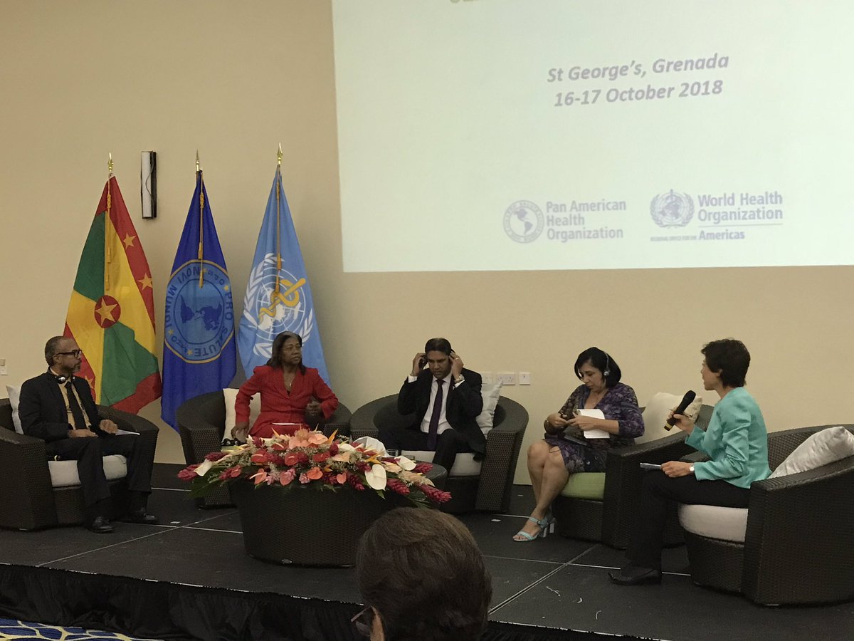 DrJoyStJohn's tweet photo. Ralitsa Vassileva leads the First Ministerial panel discussing EMPOWERMENT at the Global Conference on Health and Climate Change SIDS Initiative @WHO @PAHOCaribbean #ClimateActionNow https://t.co/tFsJAebBw2
