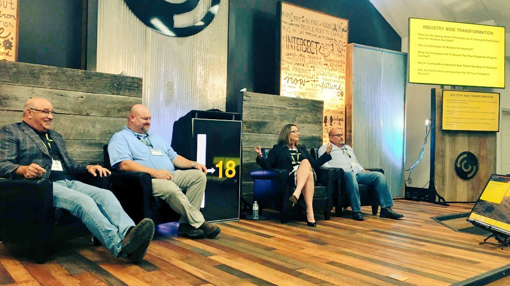 The_NEXT_Ed's tweet photo. "ITS credentialing provides qualified workers not only the skills to implement emerging technologies but the confidence to grow as the industry grows." ~ @elainafarnswort at #INTERSECT18
#talkITS #SmartCity #Transportation https://t.co/w2reHpuY4T