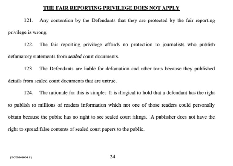 Tom Gara On Twitter Question For First Amendment Twitter Jason Miller S Lawsuit Against Splinter Says The Fair Report Privilege Does Not Apply To Sealed Court Docs Is That True Https T Co Hvmvysn9ez Https T Co Bhl7ra55l2