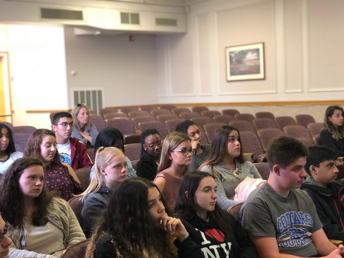 Ss listening to a presentation regarding nursing careers in the 21st century.  Thanks <a href="/FatimaHospital/">FATIMA HOSPITAL</a> very informative