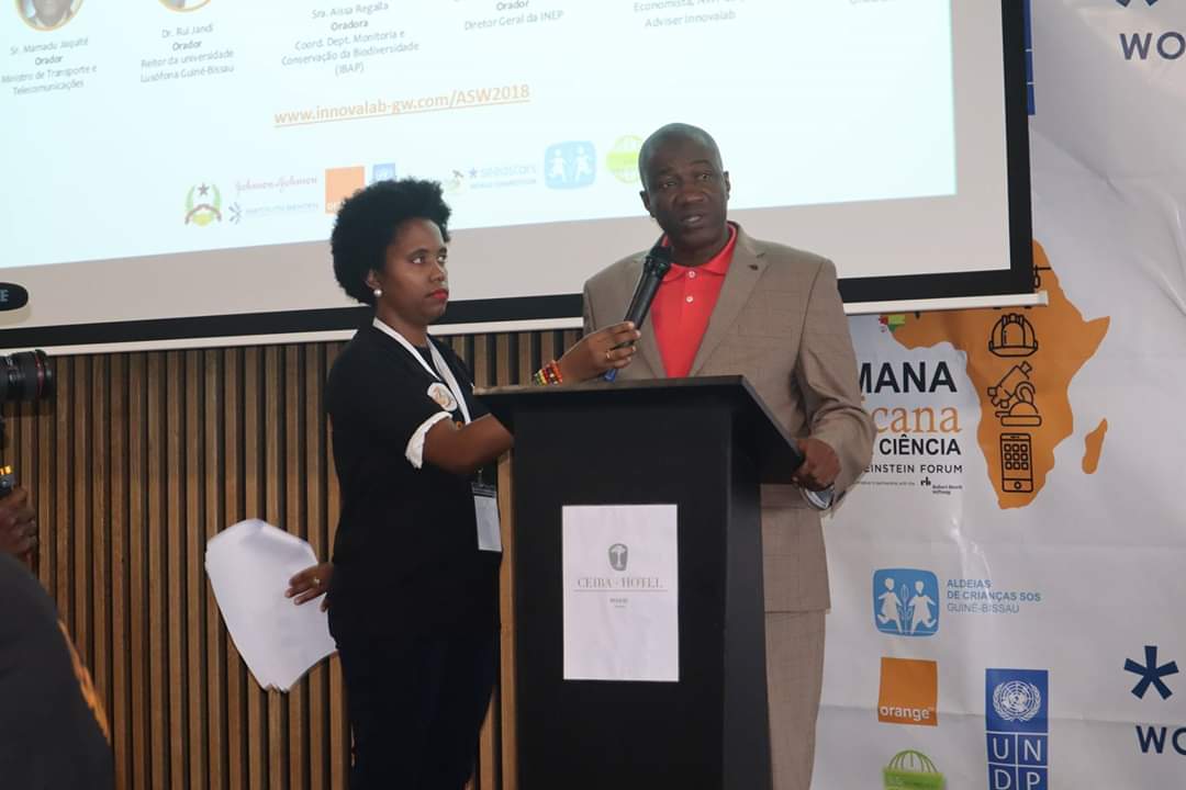 LabInnova's tweet photo. Obrigado ao GOVERNO da Guiné-Bissau pela vossa mobilização e apoio.

Vocês deram uma outra dimensão a esta primeira edição da Semana Africana da Ciência na Guiné-Bissau através da vossa participação e mobilização.

Obrigado ao Chefe de Governo, toda a sua equipa e a ARN. https://t.co/nXcwJiaYhk