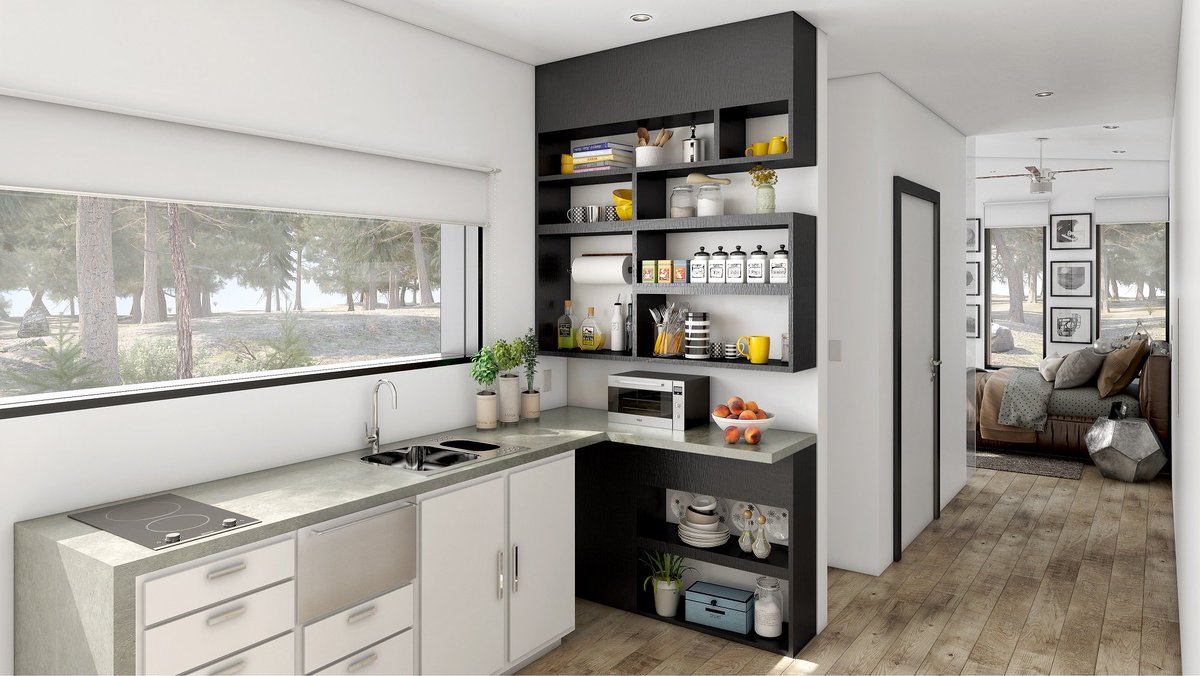 provisualcg's tweet image. #Exterior &amp;amp; #InteriorDesign #3dRendering of a tiny house for @parvushouse 
Designed by #OT9Design
Renderings by @provisualcg