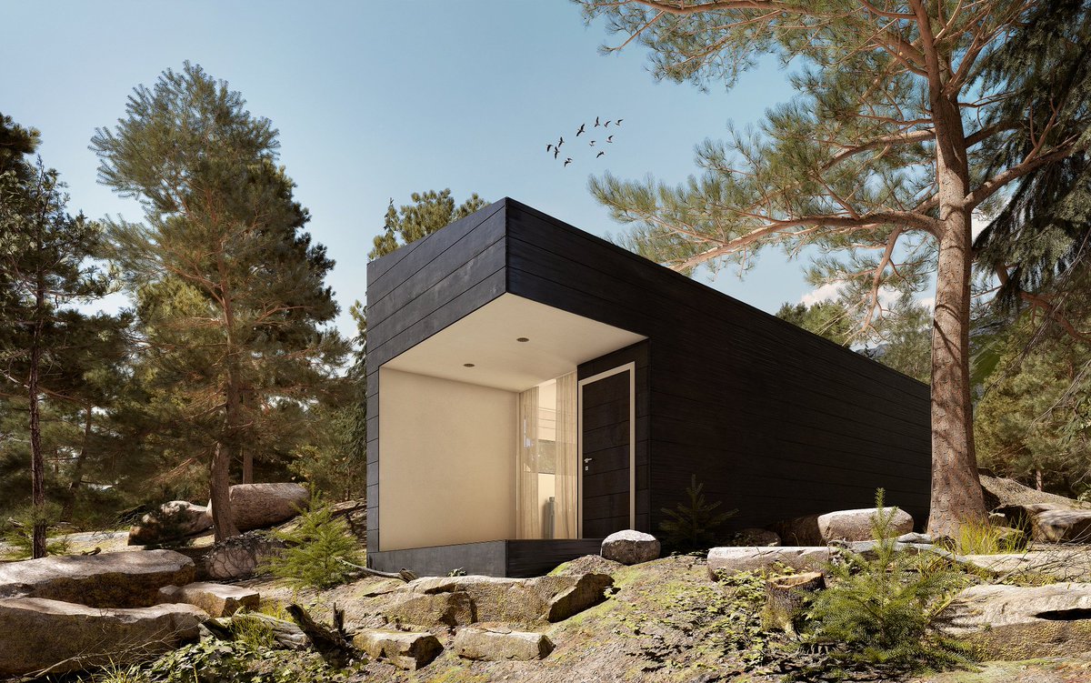 provisualcg's tweet image. #Exterior &amp;amp; #InteriorDesign #3dRendering of a tiny house for @parvushouse 
Designed by #OT9Design
Renderings by @provisualcg