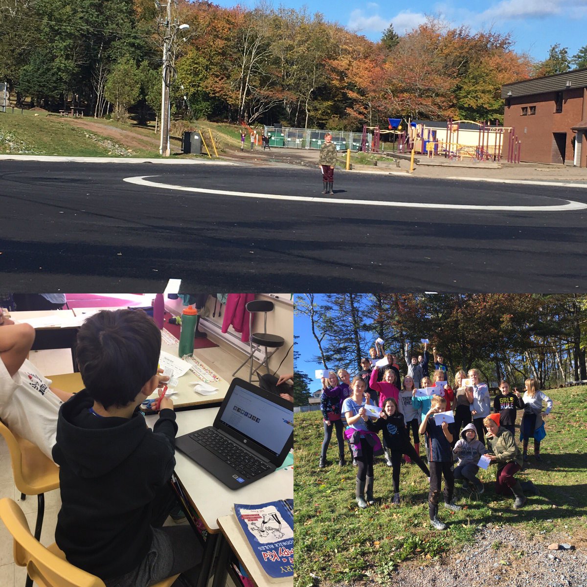 Mme_Hunter's tweet photo. Learning about the planets in 6 Hunter - we got to get outside and model how far the planet are from the sun. Obviously not to scale!! 👽🌏🌕 #hrce #lookwhatwearelearning #6Hunter @AdesElem https://t.co/6wXxXSzF56