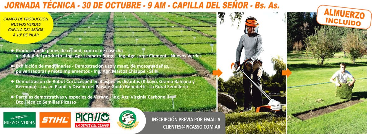 JORNADA TÉCNICA - 30 DE OCTUBRE - CAPILLA DEL SEÑOR. - BS. AS. 9 AM

INSCRIPCIÓN PREVIA POR EMAIL A

CLIENTES@PICASSO.COM.AR