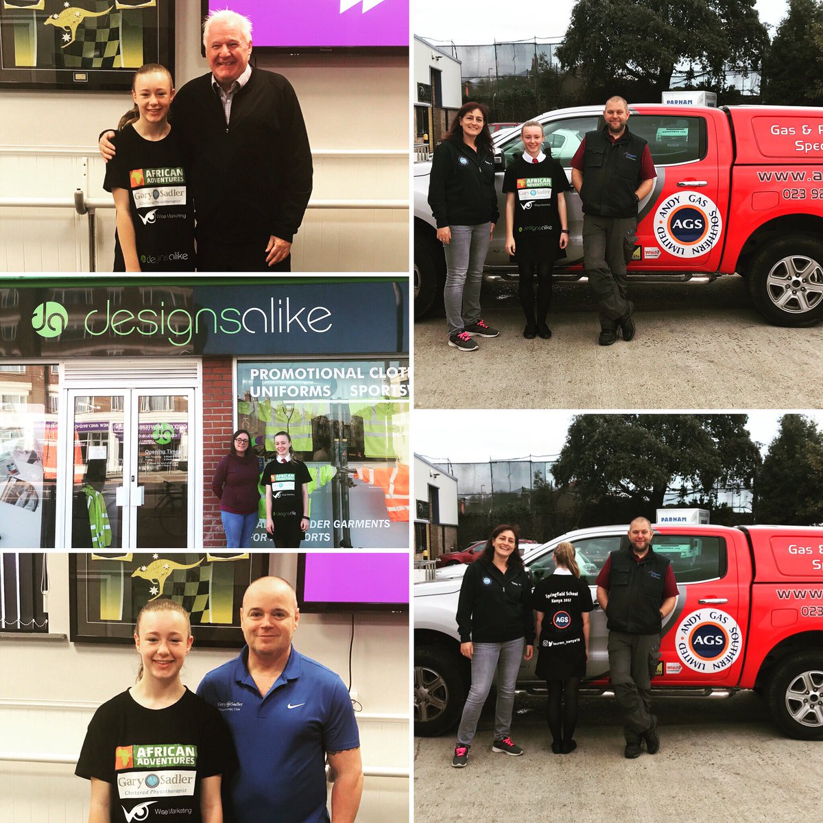 So excited to share this news with you all!! I have managed to secure sponsorship from four local businesses. Thank you to them all for there support!@TripsInAfrica @SpfldUK <a href="/AGSPortsmouth/">Andy Gas</a> <a href="/GSadlerPhysio/">GarySadlerPhysio</a> <a href="/designsalike/">Designs Alike</a> <a href="/HannahL69630997/">Hannah Little</a> <a href="/WiseHooot/">Wise Marketing</a>
