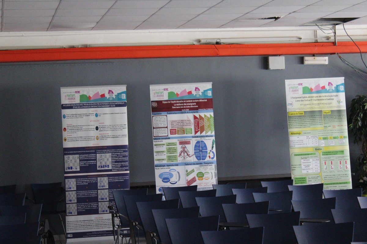 INSPEMartinique's tweet photo. Exposition #Prixposter du #Printemps de la #Recherche en #education 2018 actuellement à @ESPEMartinique
thématique: #numerique #apprentissage #inclusion dans la #formation des #enseignants pour la #reussite des #eleves https://t.co/bnZV1FnUrT