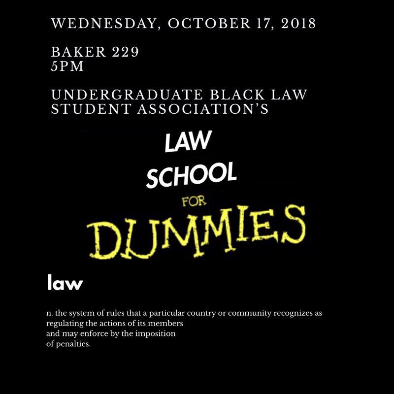 Come out tomorrow to learn about what you need to know for law school 🗣‼️