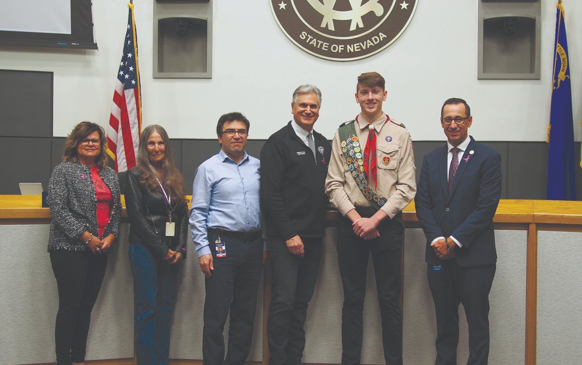 Commissioner Vaughn Hartung donated District 4 special funds to an Eagle Scout Project for school safety. #WashoeImpacts #FutureLeader