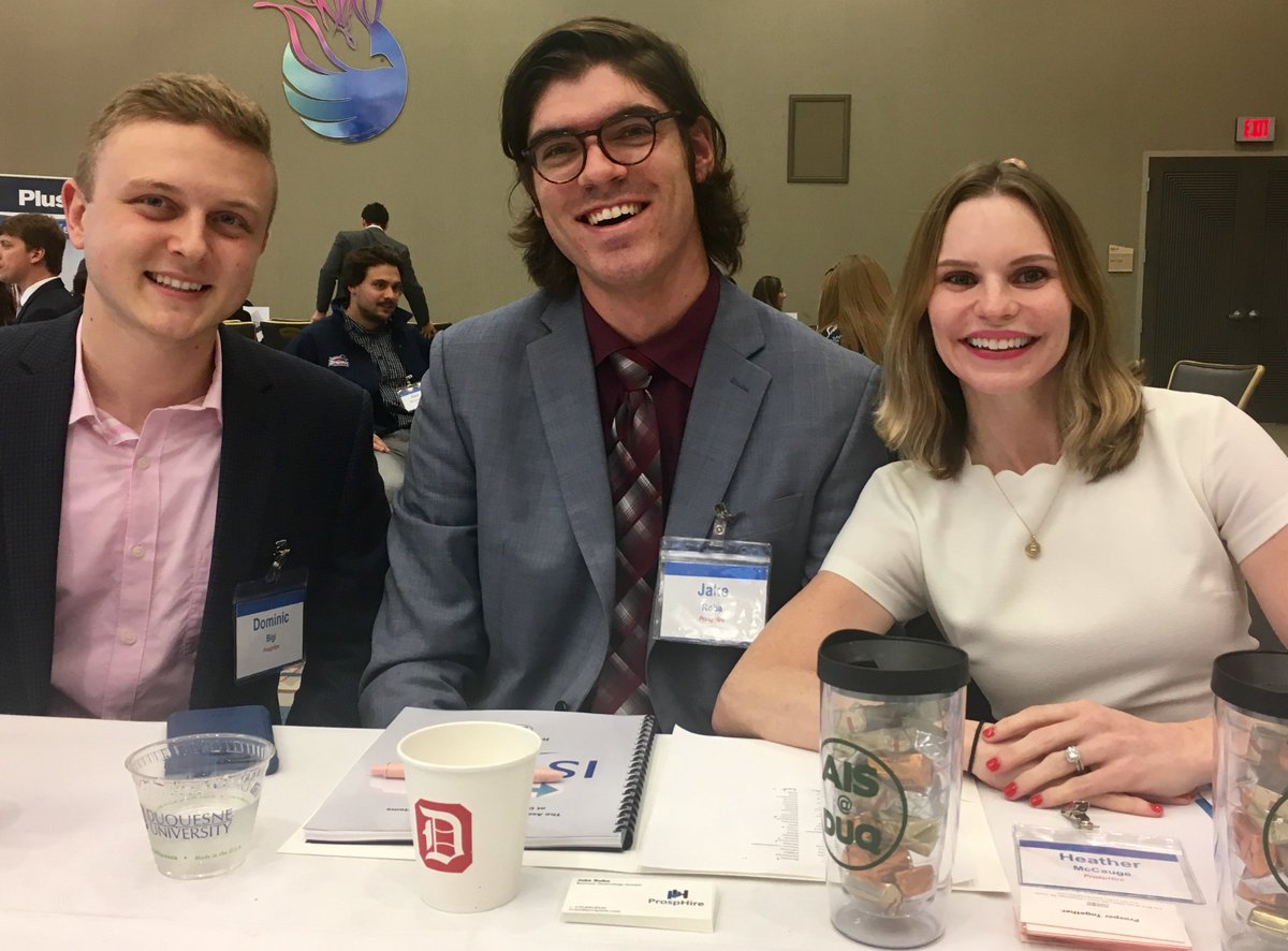 prosphire's tweet photo. A @prosphire team was on campus at @duqedu’s Association for Information Systems “IS Direct” event. It was a pleasure meeting so many talented young Dukes! #lookingforinterns #applyonline https://t.co/4Ued2CbKLZ https://t.co/agc37IIDrk