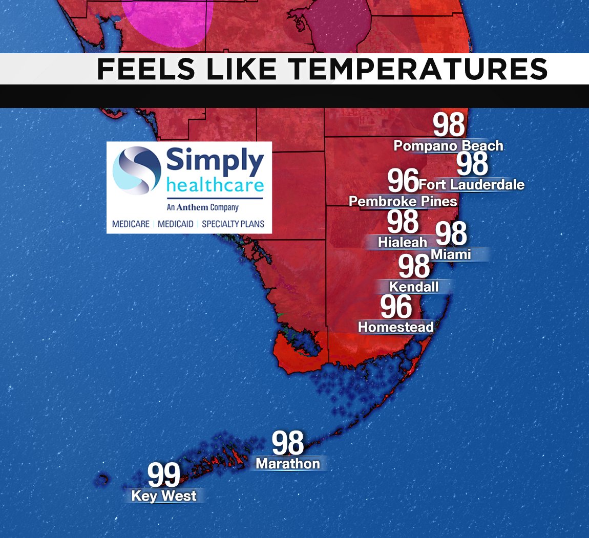 It's 3PM! Check out the heat index. #BROWARD #MIAMIDADE #FLKEYS Presented by Simply Healthcare https://t.co/lDIsJNOwIK