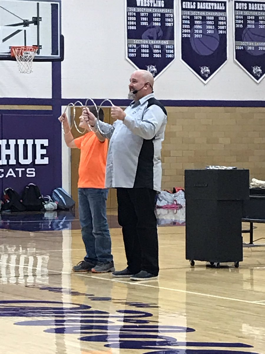 Christian the Magician is here in Wildcat Country!!  What a fun show!!! #GoodhueSchool